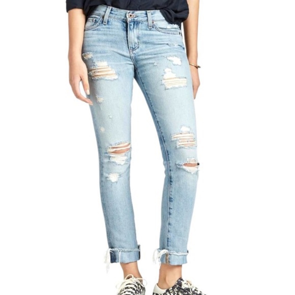 Lucky Brand Sienna Slim Boyfriend Distressed Jeans